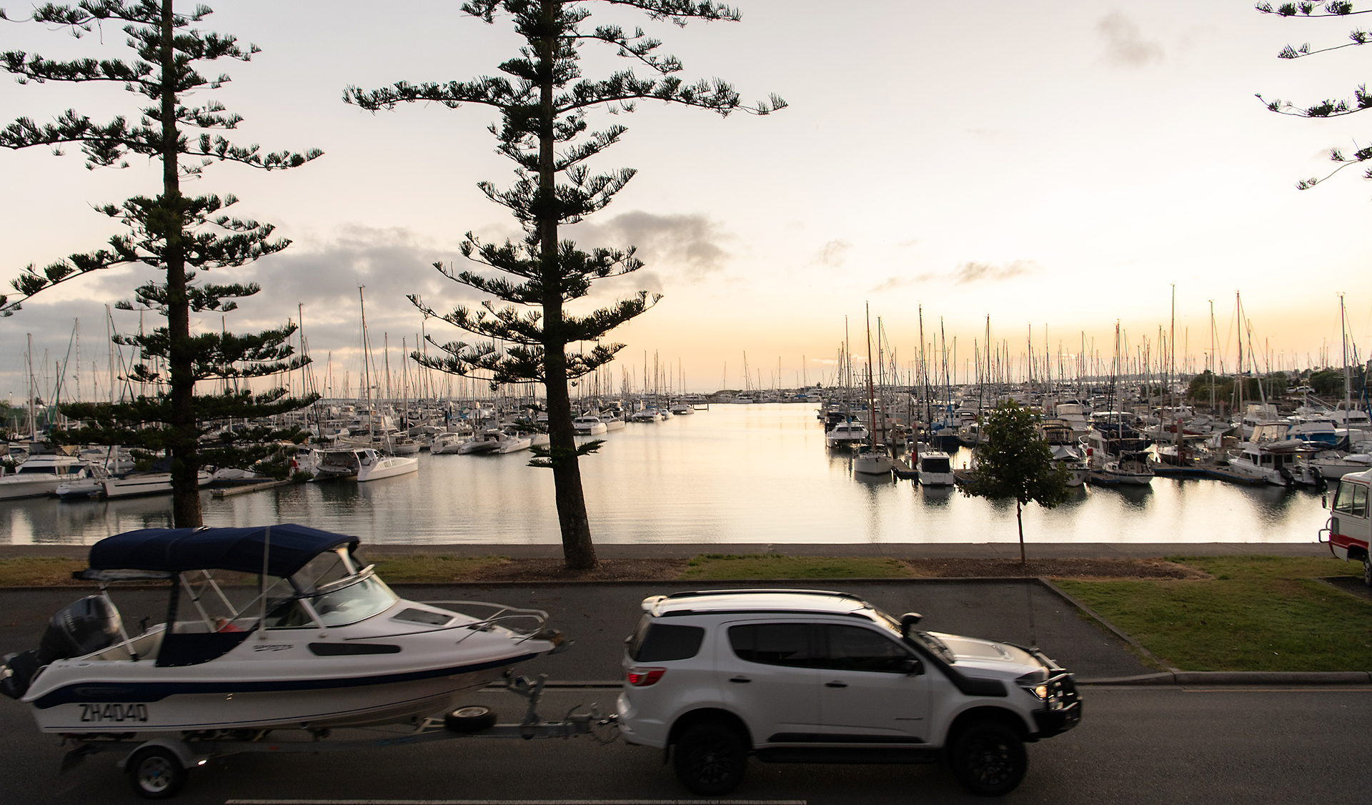 Sunrise over Royal Queensland Yacht Squadron